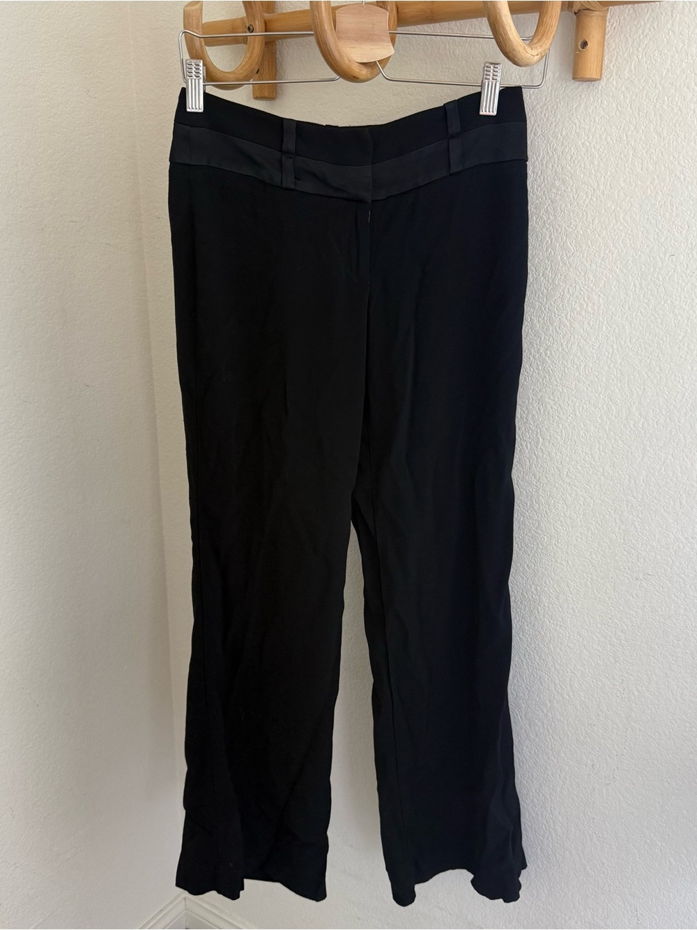 Bebe 90s black low rise flare pants trousers Size 0 minimalist business casual
